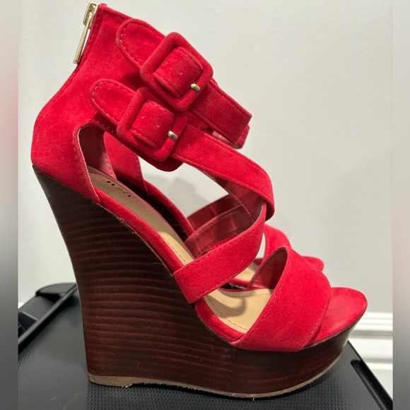 Just Fab Pink wedge heels - Picture 3 of 5